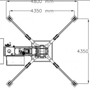 foto 18m beton rameno 125mm elektro výložník pavouk