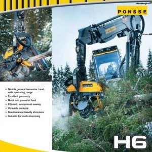 foto Ponsse H6 hlava harvestor (2023 repas)