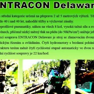 foto 5.45t na 4.5t/5m3 vyvážečka řetězy+pásy 8x8 lesní stroj 9.95t forwarder ENTRACON Delaware