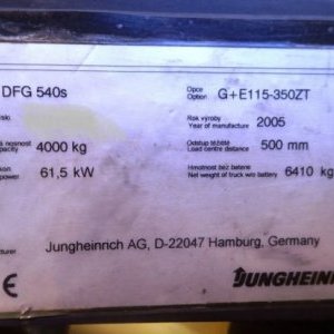 foto vzv na 4t diesel vysokozdvih vozík Jungheinrich