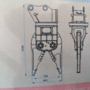 foto NOVÉ 1.2t hydraulické kleště nůžky Jisan pro bagry 12-20t