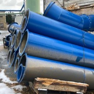foto 80m vzduchotechnika 3.5m3/s odsávač pilin dřevoprovoz ventilace