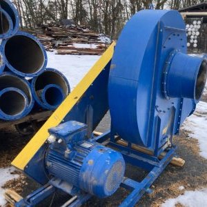 foto 80m vzduchotechnika 3.5m3/s odsávač pilin dřevoprovoz ventilace