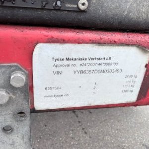 foto 1,5m3 cisterna fekál přívěs Tysse