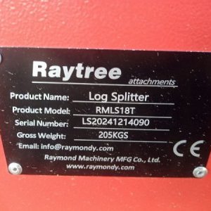 foto Hydraulický štípač dřeva Raytree 18t pro nakladač