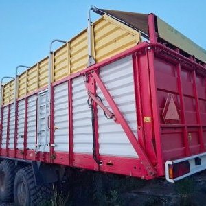foto 46.5m3 krmný agro přívěs tandem Pöttinger Jumbo 8000